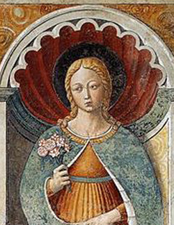 St Fina the Daughter of Cambio Ciardi and Imperiera was born in San Gimignano in 1238, Her family was declined noble family, she lived all her existence in a humble house located in “city of beautiful towers”.